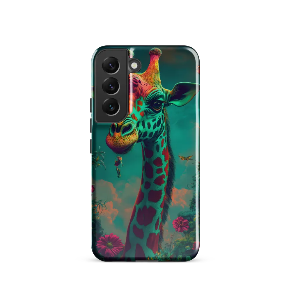 Whimsical Giraffe Among Blossoms