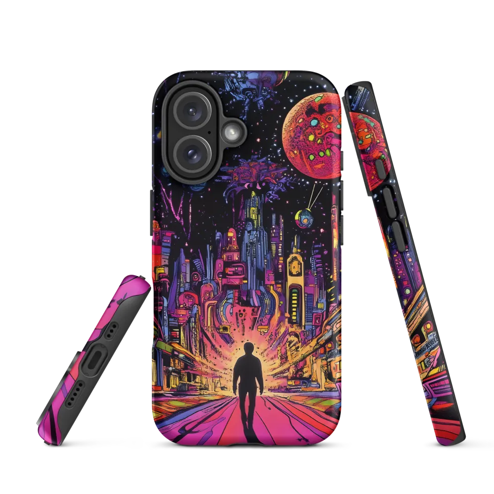 Journey into the Neon Cosmos | Phone Case