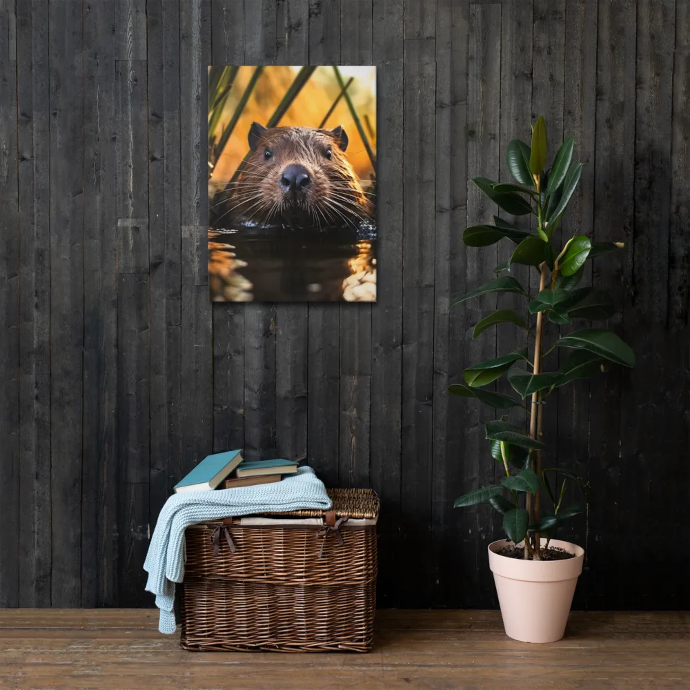 Beaver Serenity: A Natural Portrait | Thin Canvas | 20″×28″