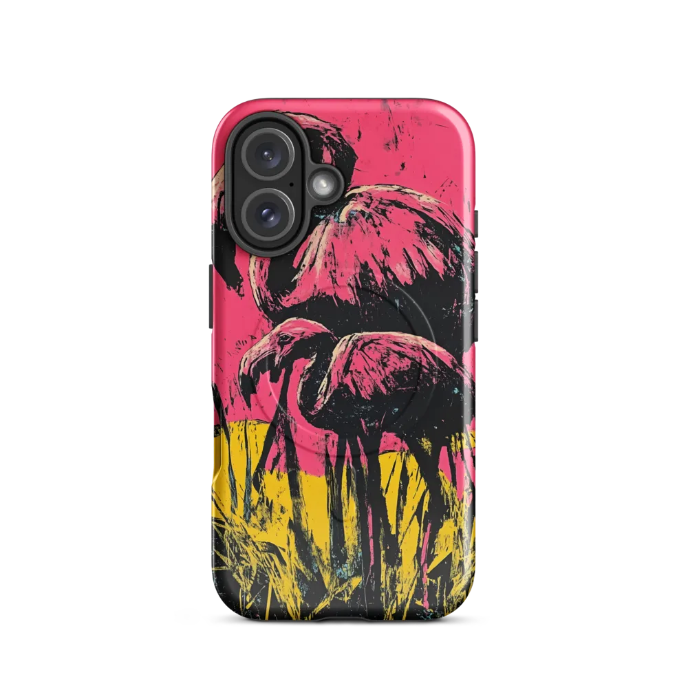Flamingo Duet: A Pop Art Expression