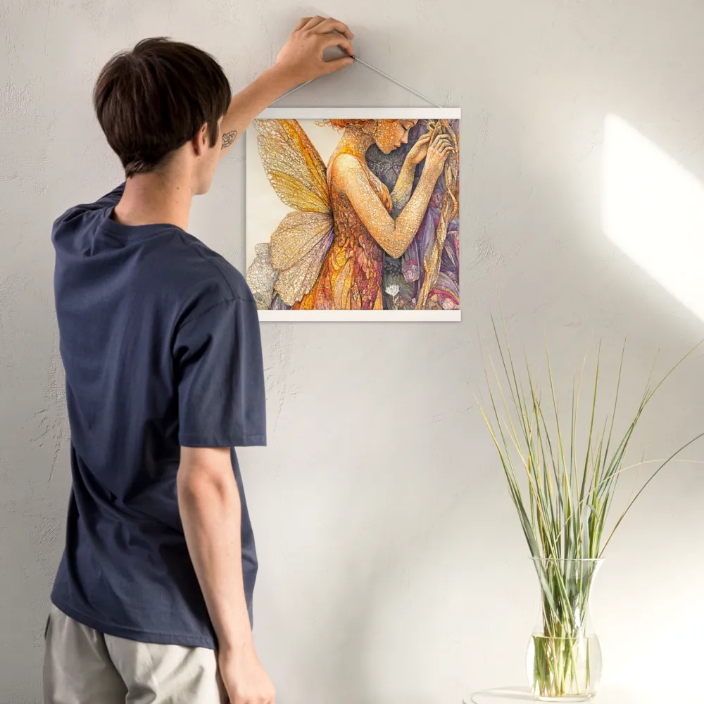 Whispers of the Frosted Meadow | Poster With White Wood Hanger | 16″×16″