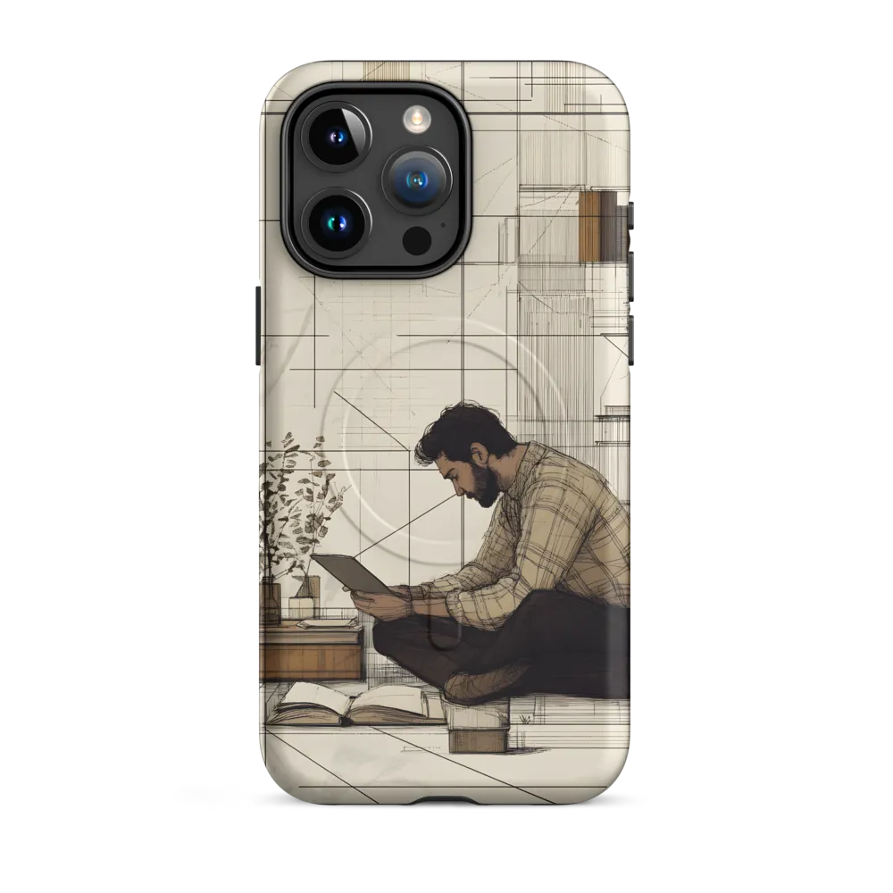 Quiet Reflections in Line | Phone Case |  15 Pro Max | MagSafe® Tough Case | Matte