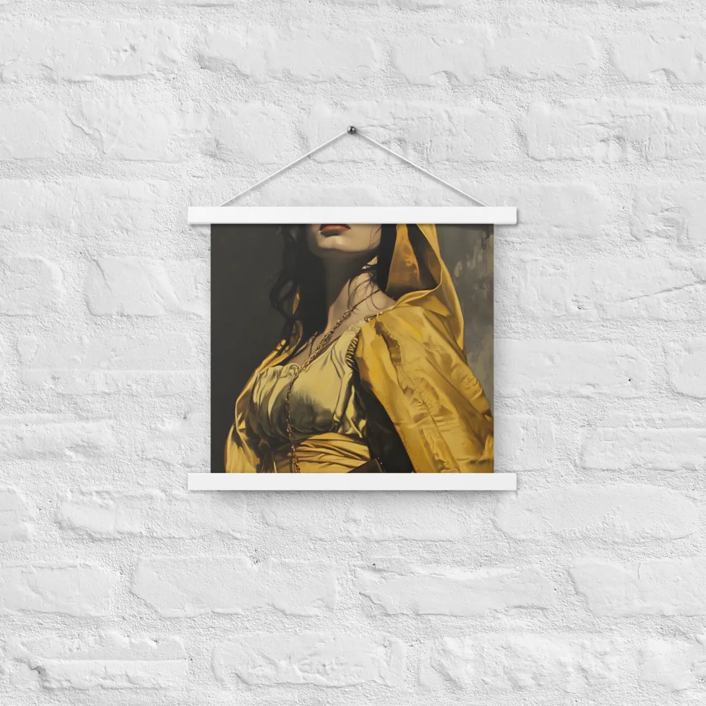 Veiled Confidence | Poster With White Wood Hanger | 14″×14″