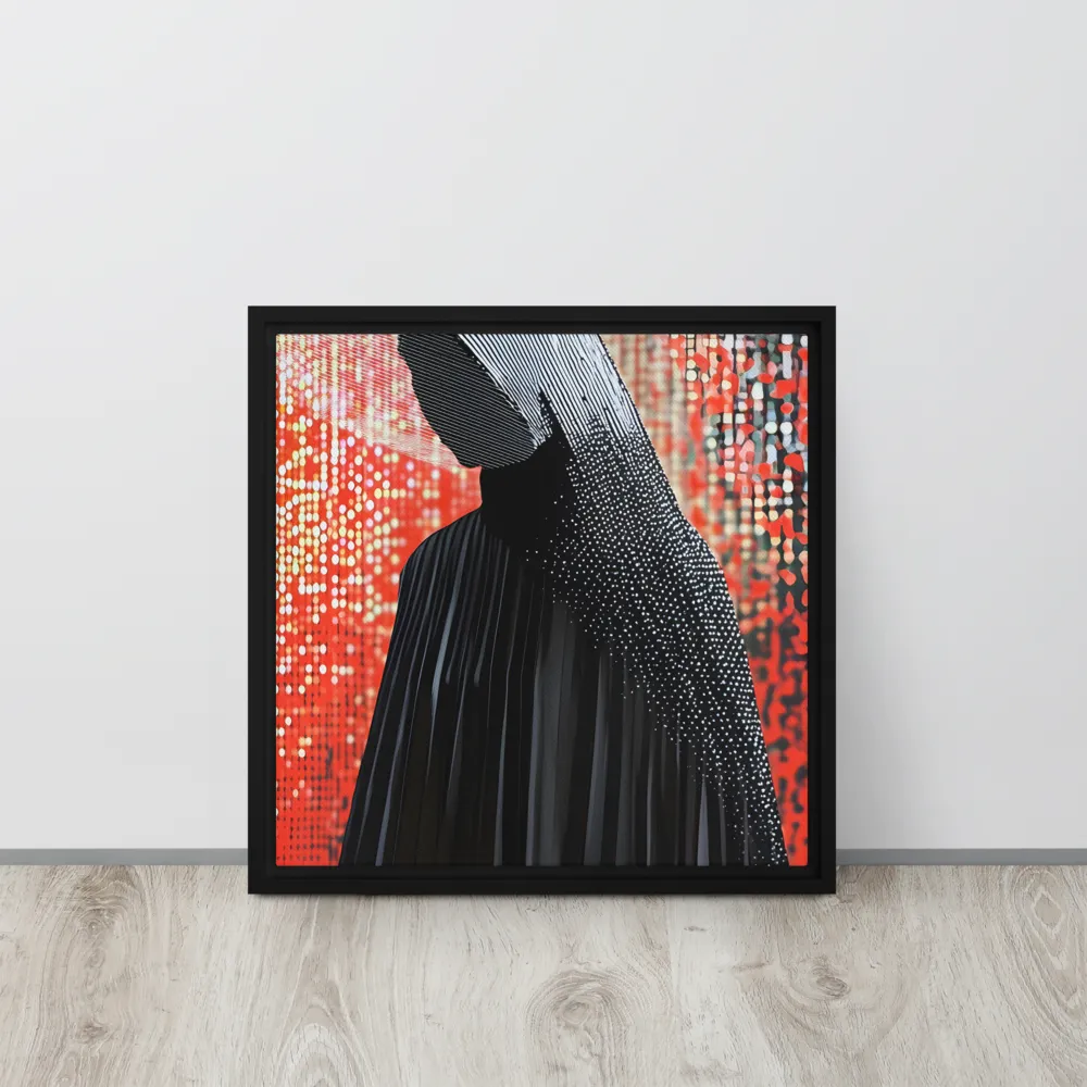Veil of Modernity | Canvas with Black Frame | 16″×16″