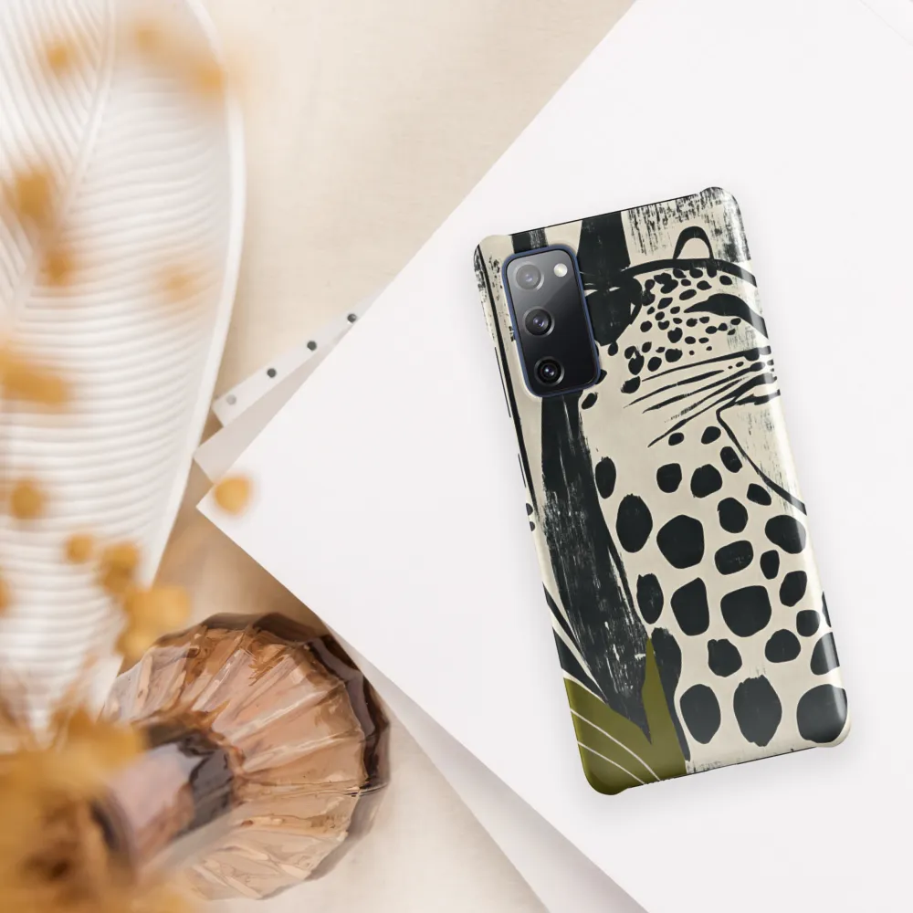 Leopard in Silhouette: A Modern Appeal | Phone Case |  S20 FE | Snap Case | Glossy