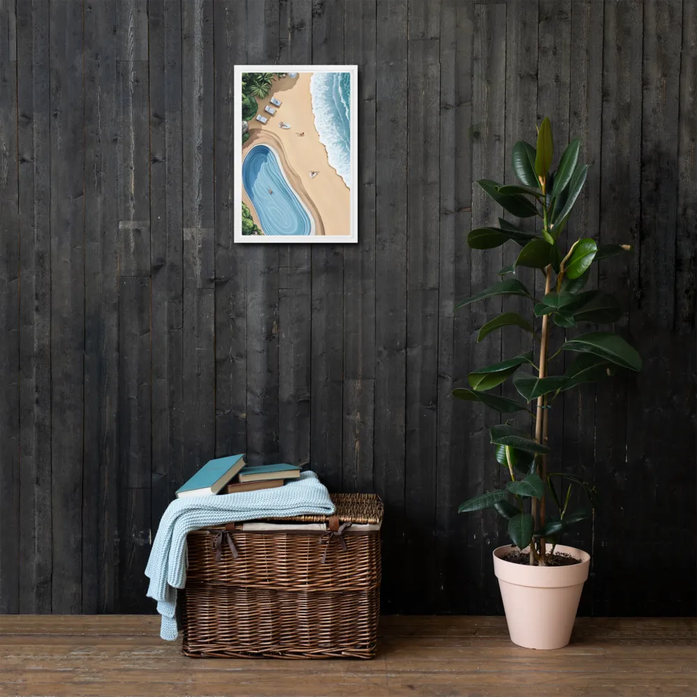 Serenity by the Shore | Canvas with White Frame | 12″×18″