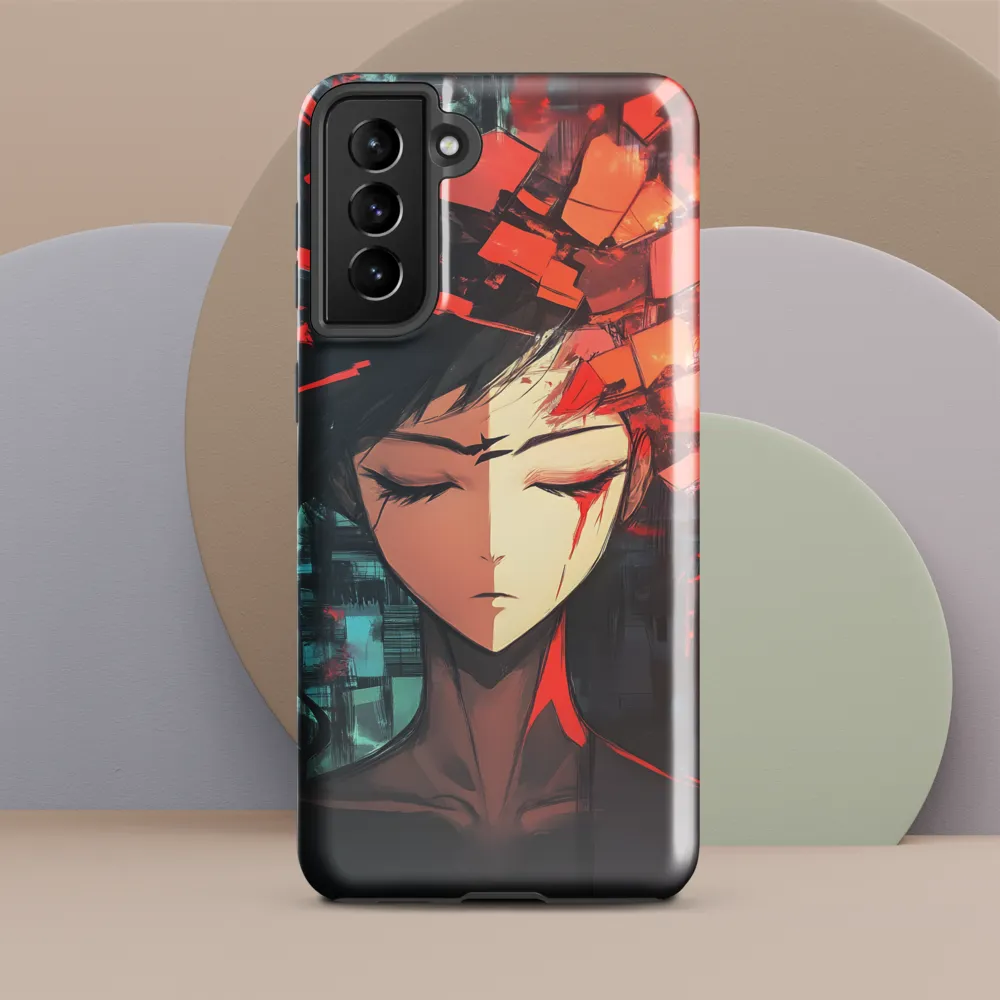 Fragmented Mind: The Silent Struggle | Phone Case |  S21 Plus | Tough Case | Glossy