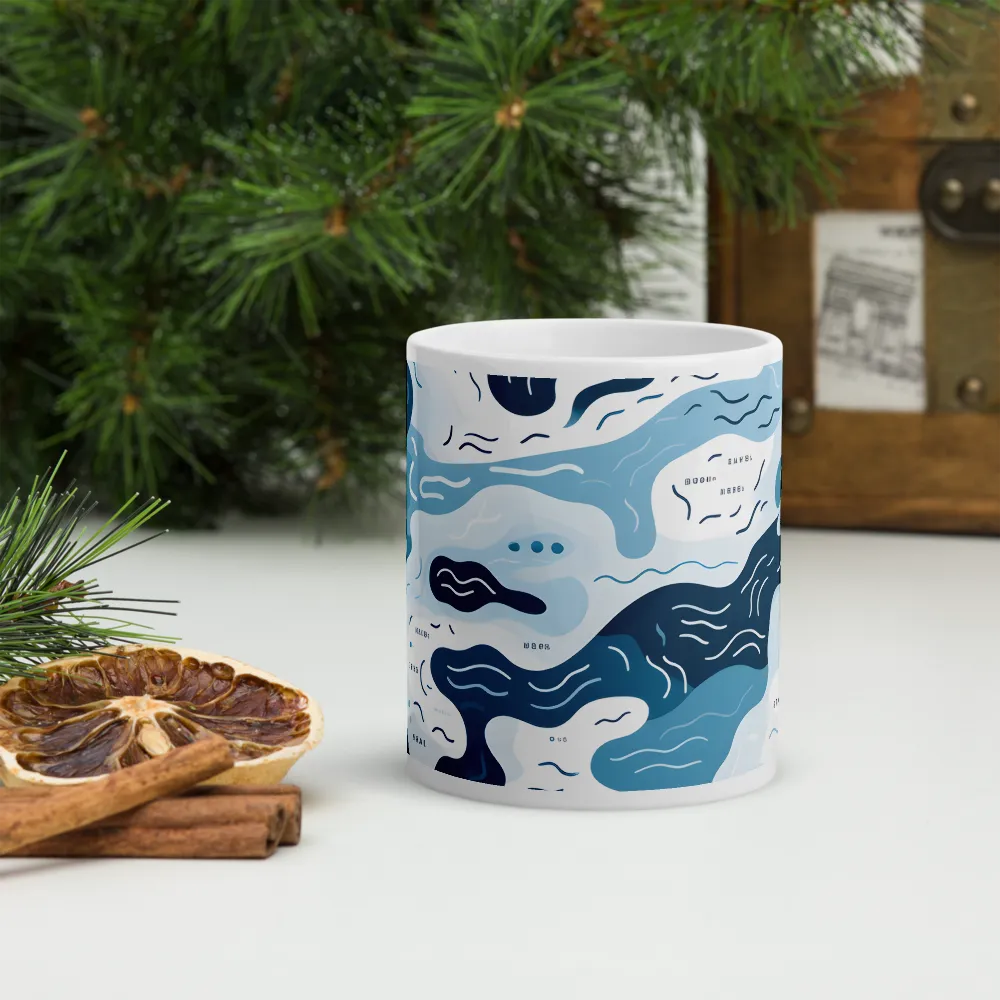 Flowing Waters: An Abstract Journey | Mugs | Multiple Sizes & Colors