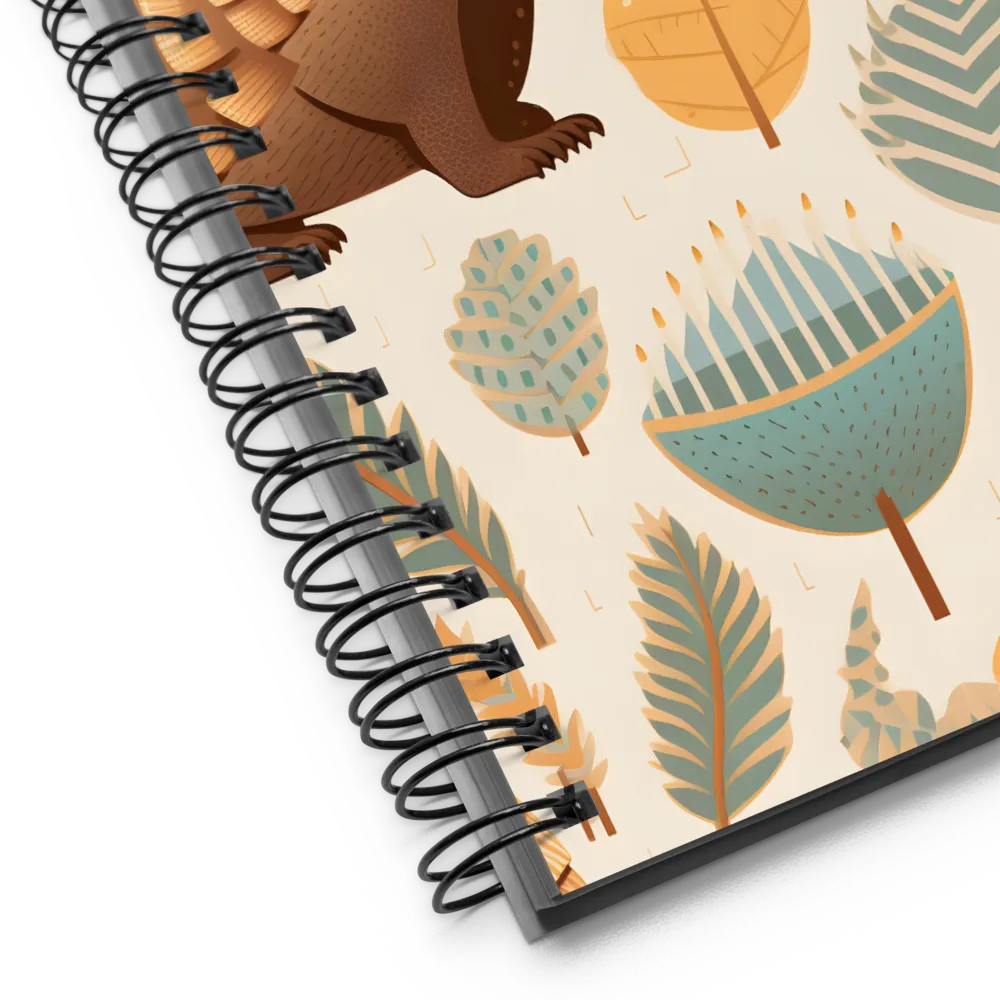 Pangolins in a Whimsical Habitat | Spiral Notebook