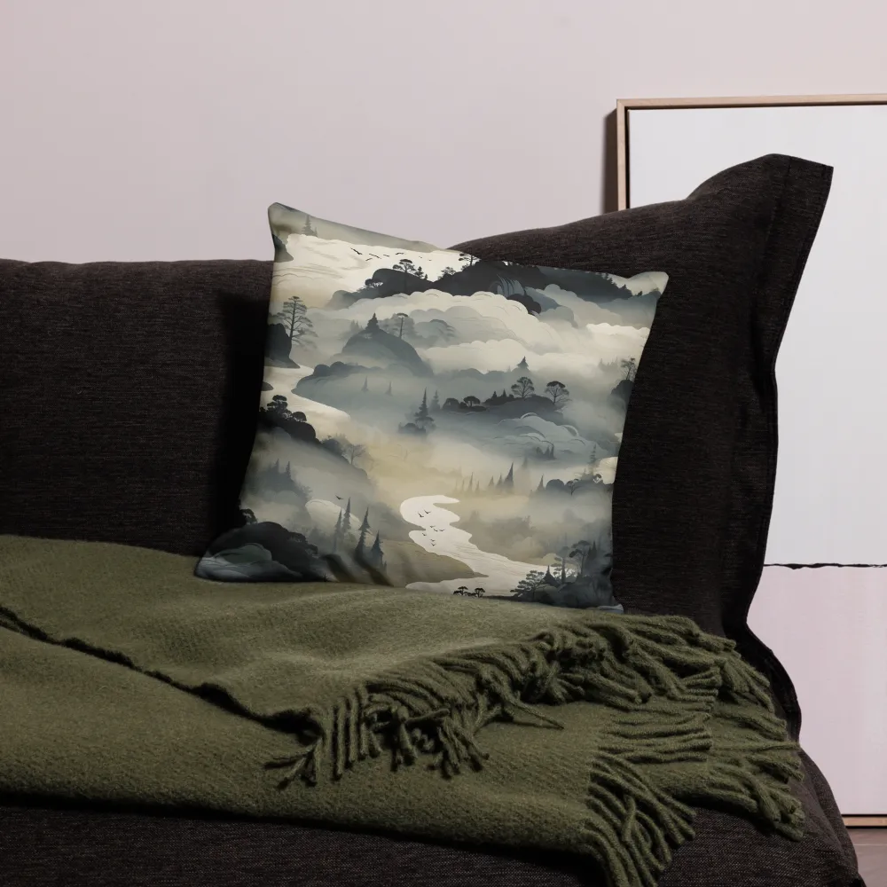 Whispers of the Misty Landscape | Pillow | 18″×18″