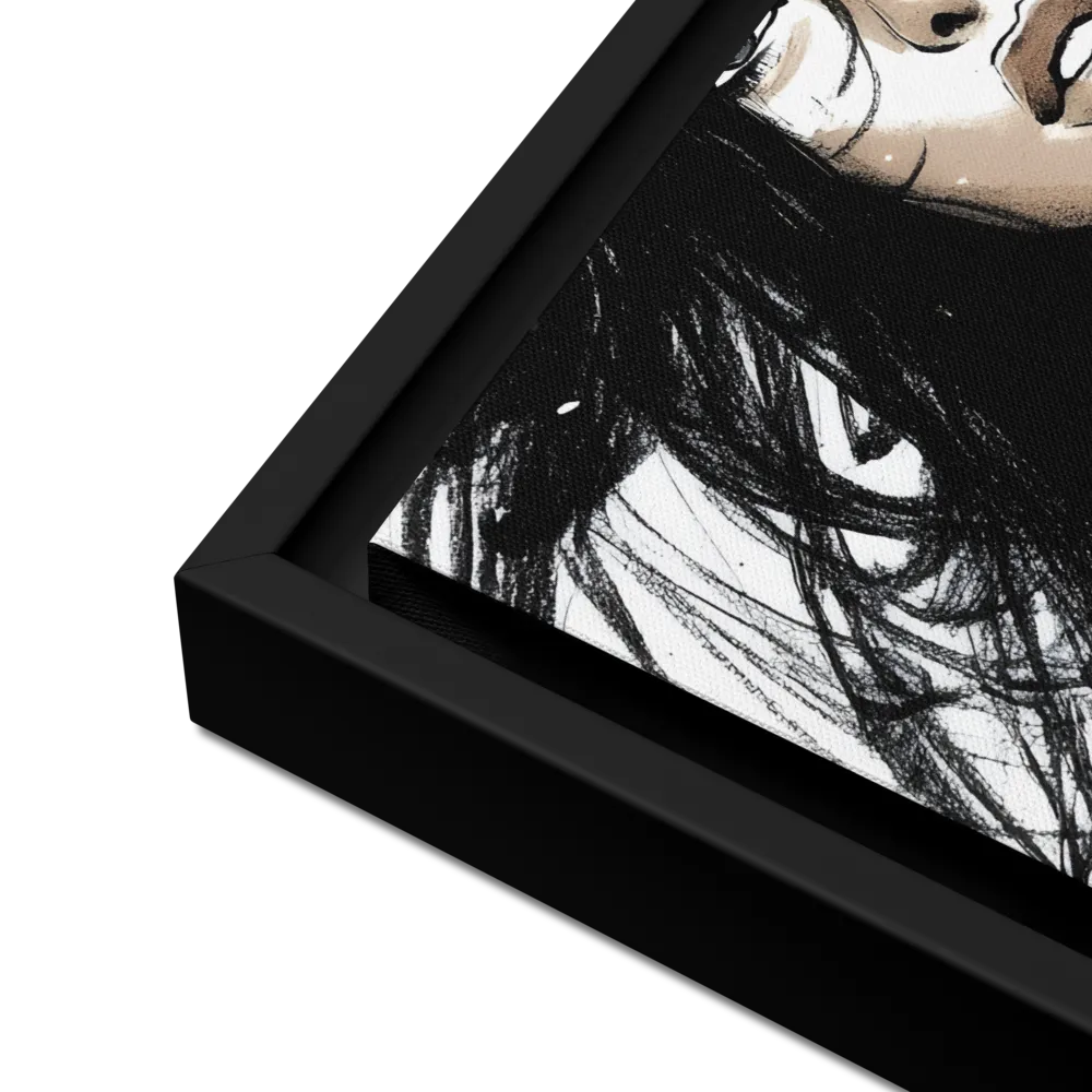 Whispers of Elegance | Canvas with Black Frame | 16″×20″