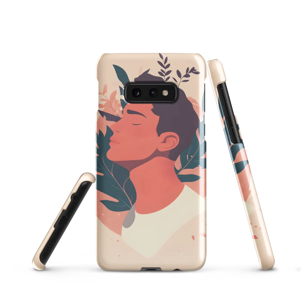 Profile in Coral and Teal