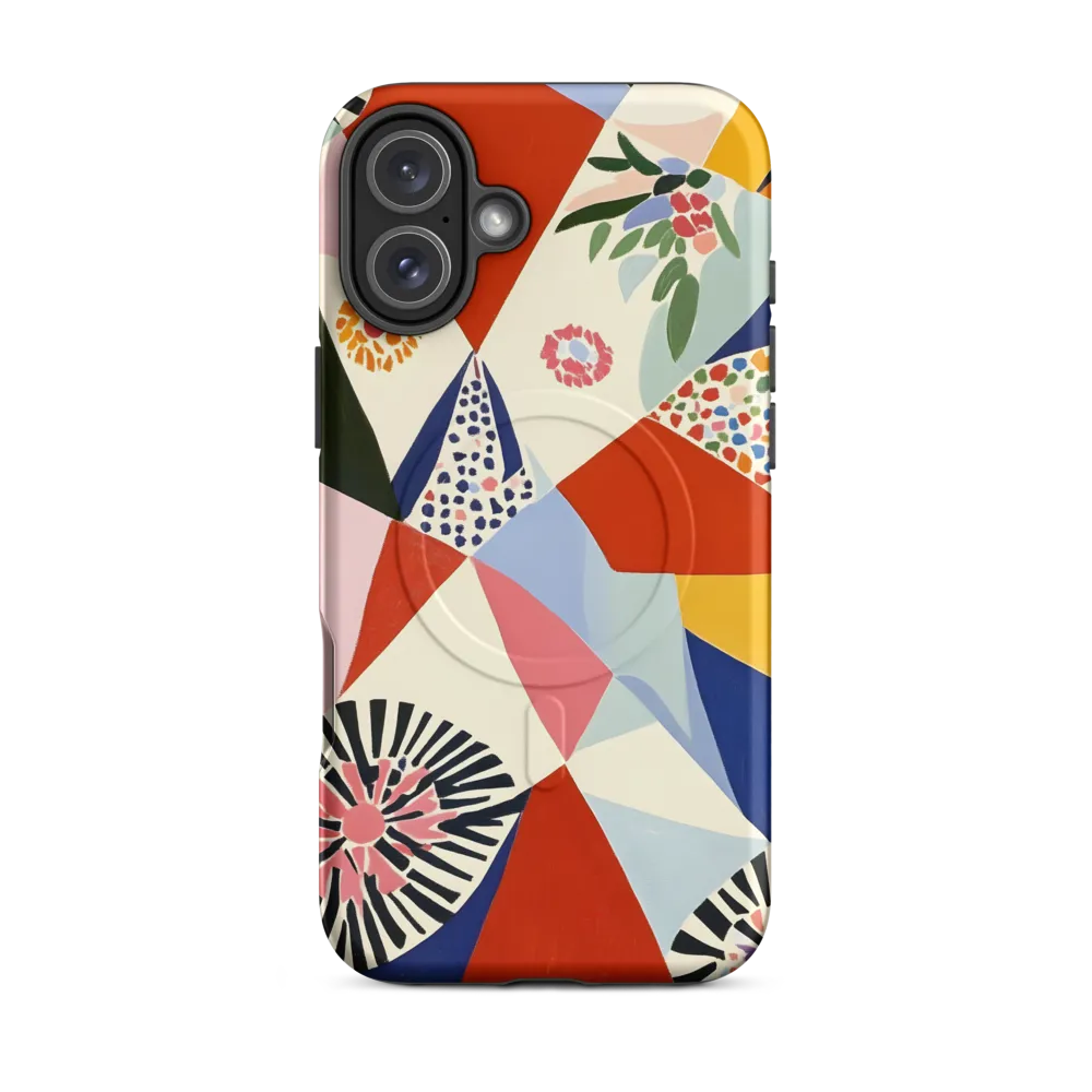 Vibrant Geometric Harmony | Phone Case |  16 Plus | MagSafe® Tough Case | Matte