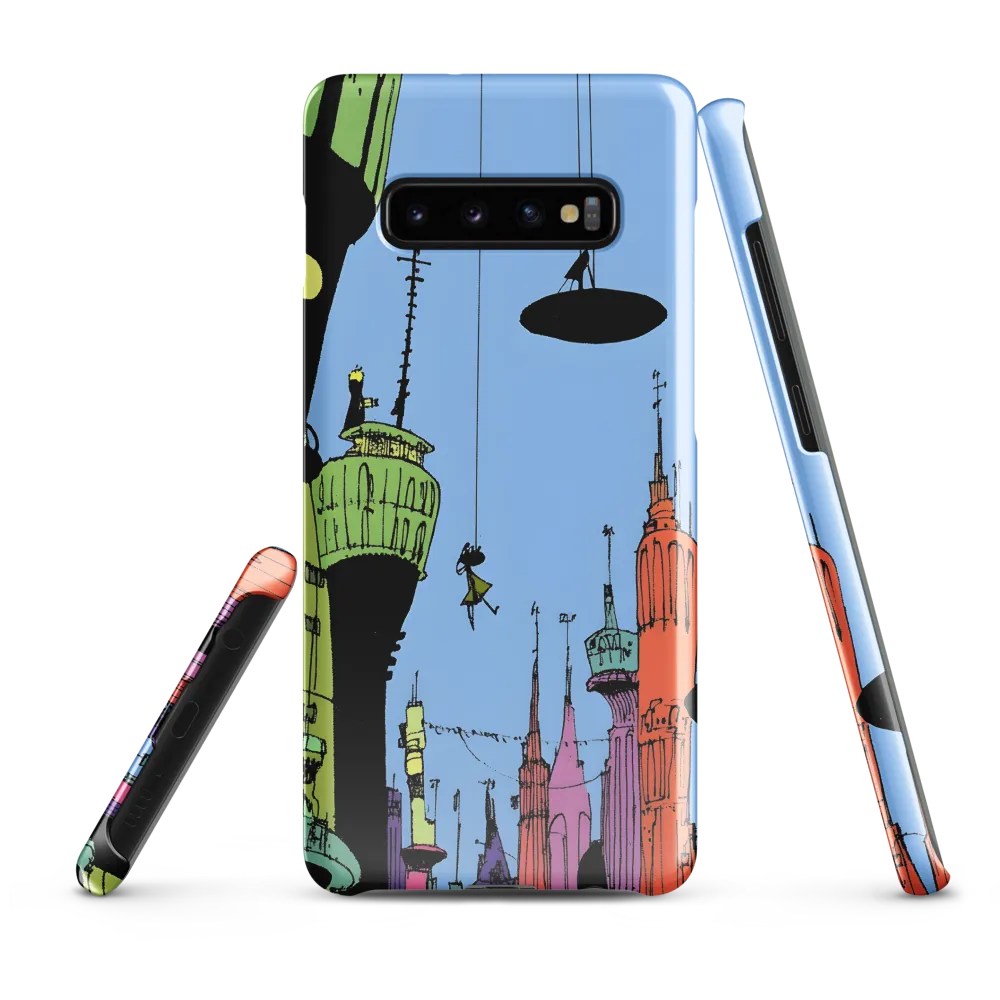 Whimsical Heights: A Futuristic Cityscape | Phone Case |  S10 Plus | Snap Case | Glossy