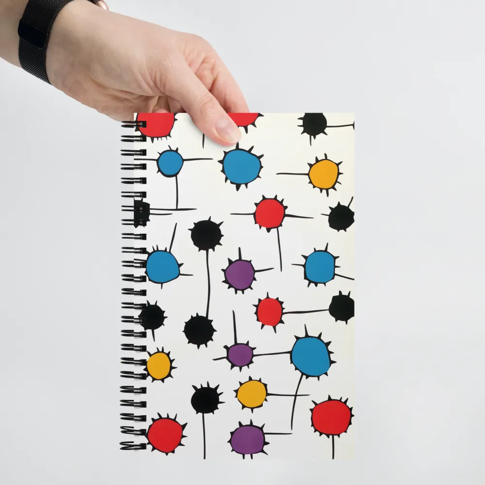 Dynamic Dance of Dots | Spiral Notebook