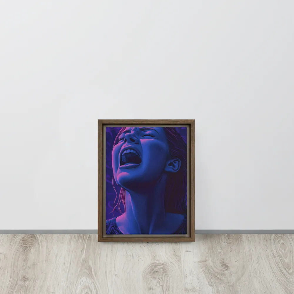 Echoes of Anguish | Canvas with Brown Frame | 9″×12″