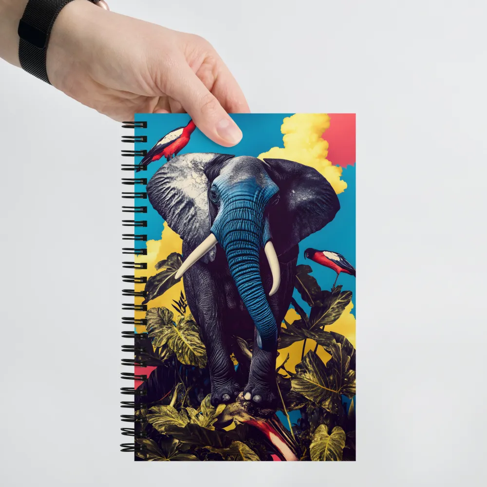 Elephant Dreams in Vibrant Colors | Spiral Notebook