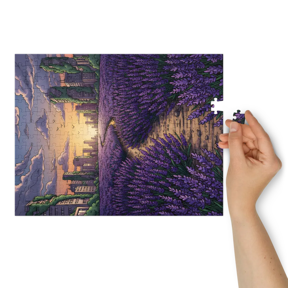 Urban Lavender Dream 
 Jigsaw Puzzle in Tin Box
