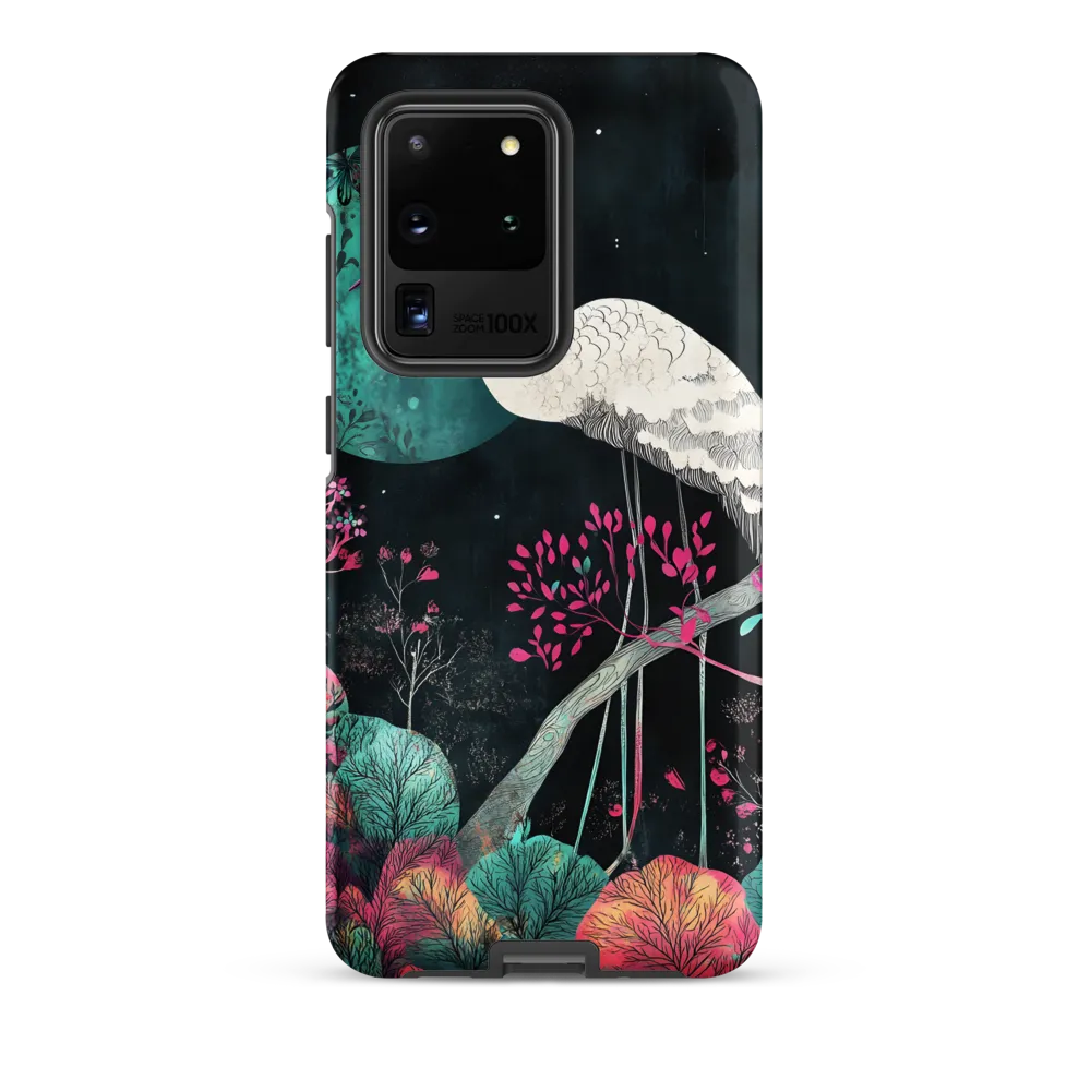 Ethereal Presence: Heron in a Floral Dreamscape