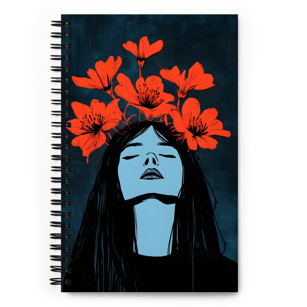 Crowned in Bloom | Spiral Notebook