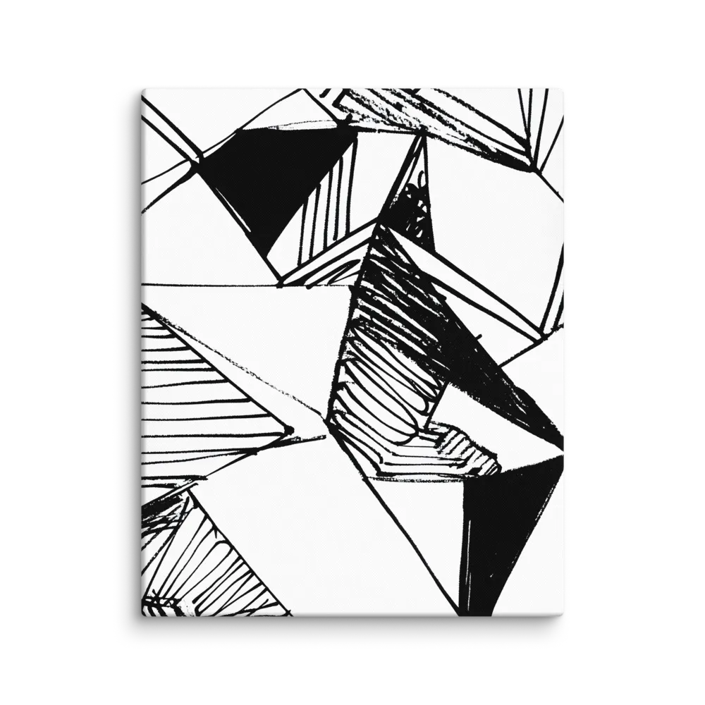 Dynamic Geometry in Ink | Canvas | 16″×20″