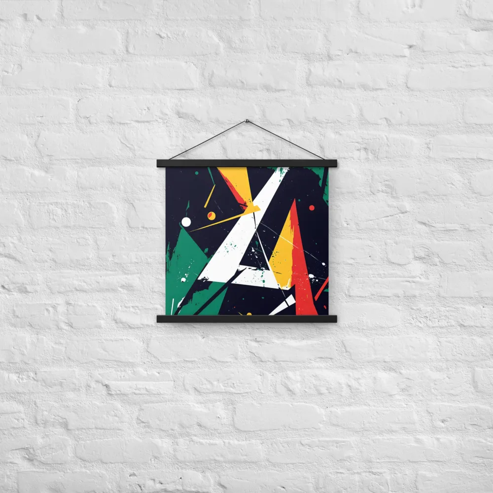 Dynamic Geometries | Poster With Black Wood Hanger | 18″×18″