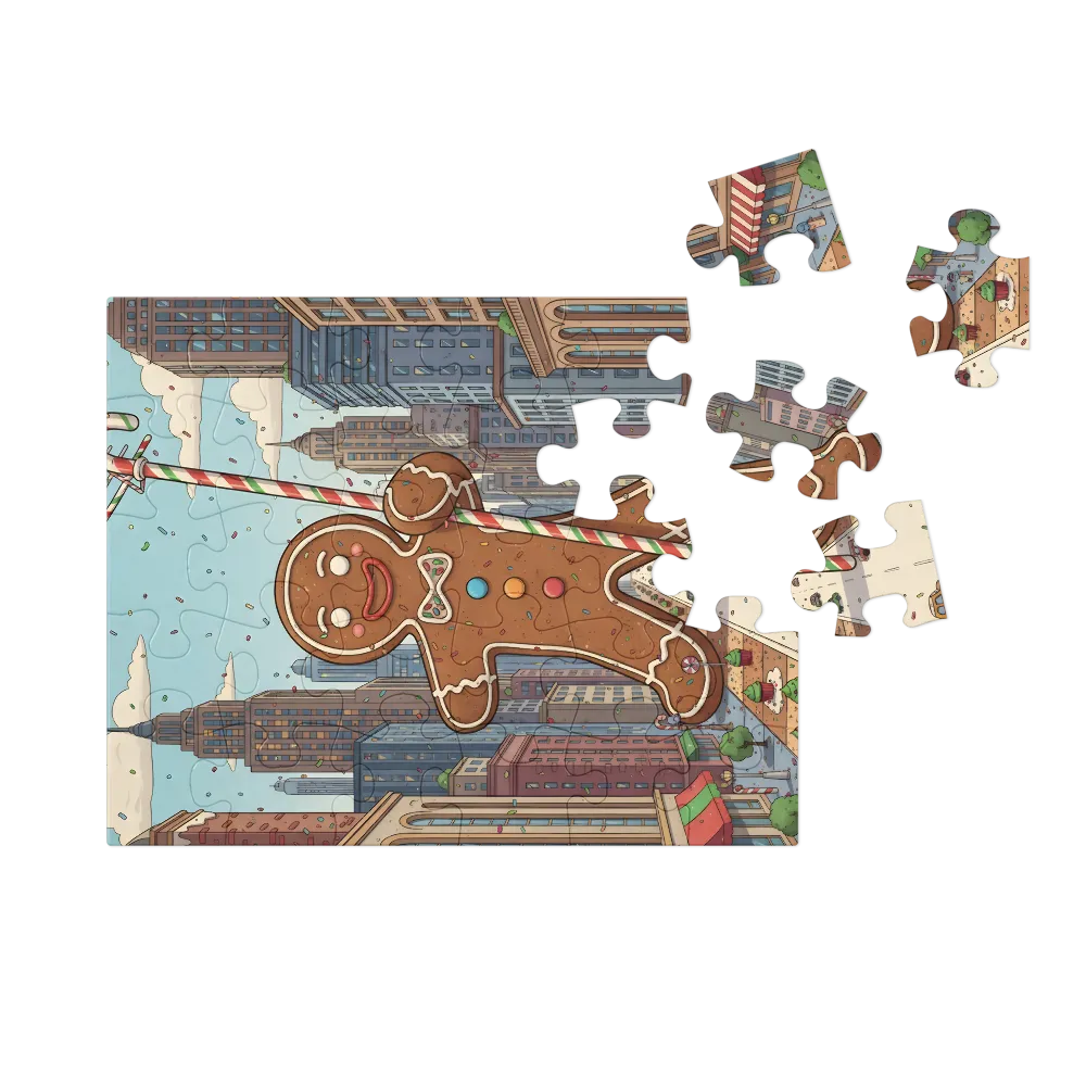 Gingerbread Giant 
 Jigsaw Puzzle in Tin Box