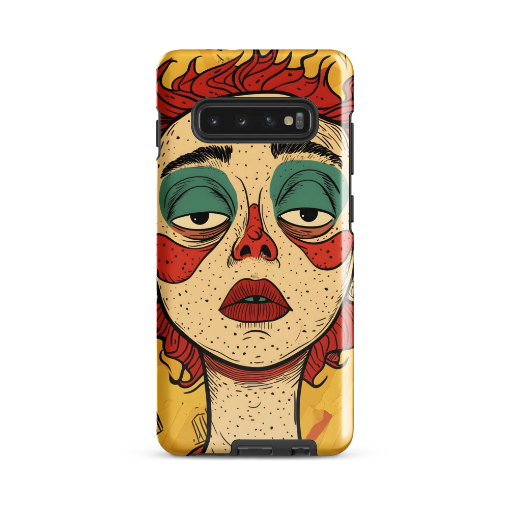 Contemplative Clown | Phone Case |  S10 Plus | Tough Case | Glossy