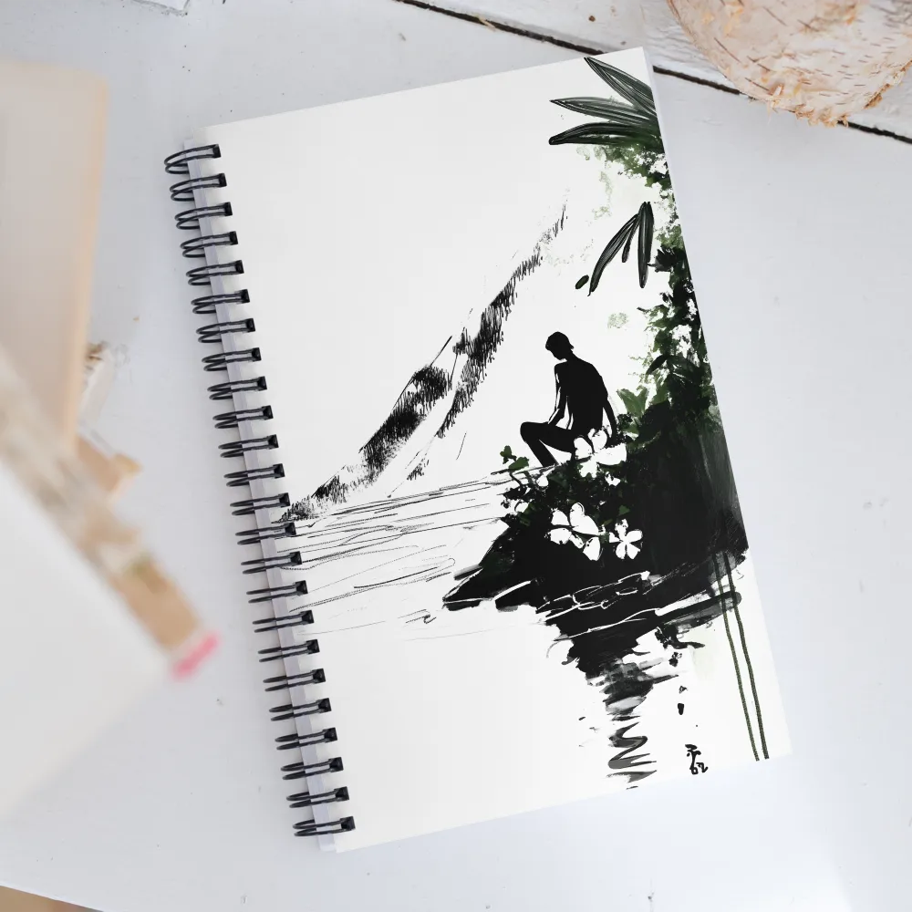 Contemplation by the Water | Spiral Notebook