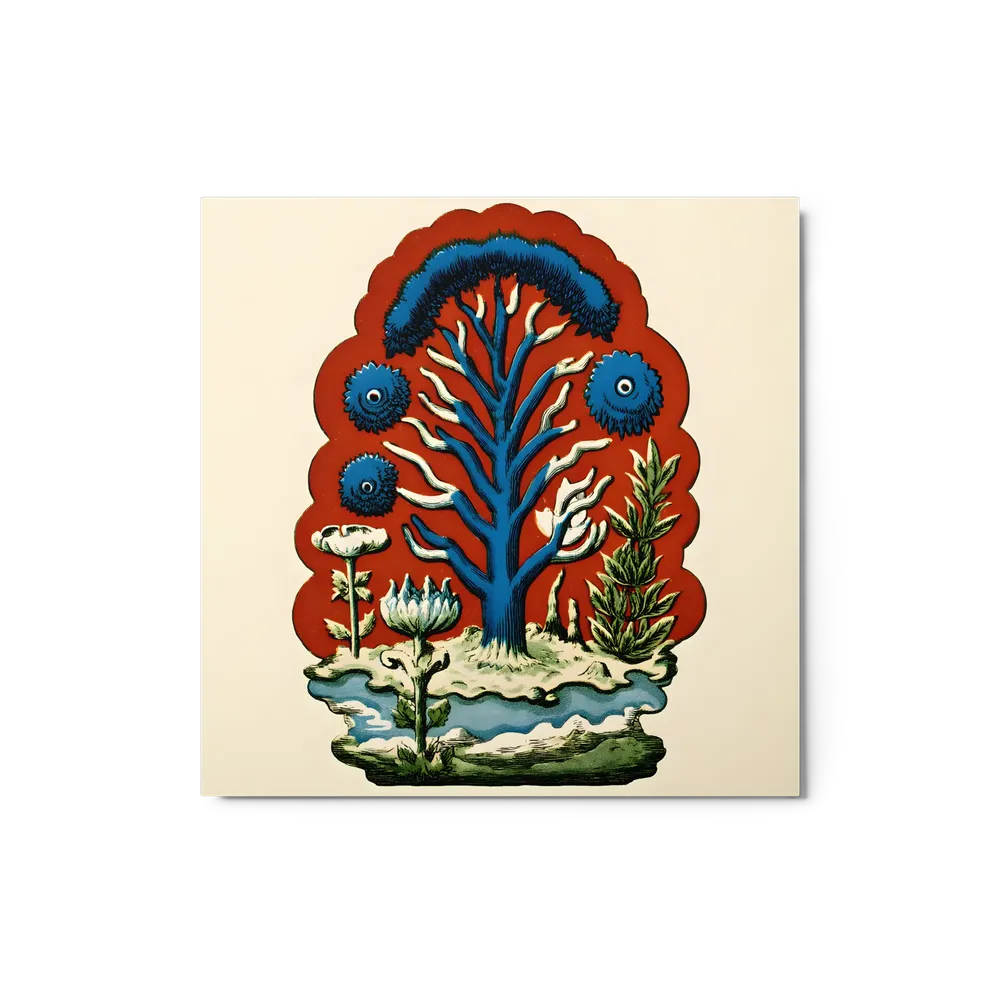 Azure Arbor 
 Metal Print | 12″x 12″