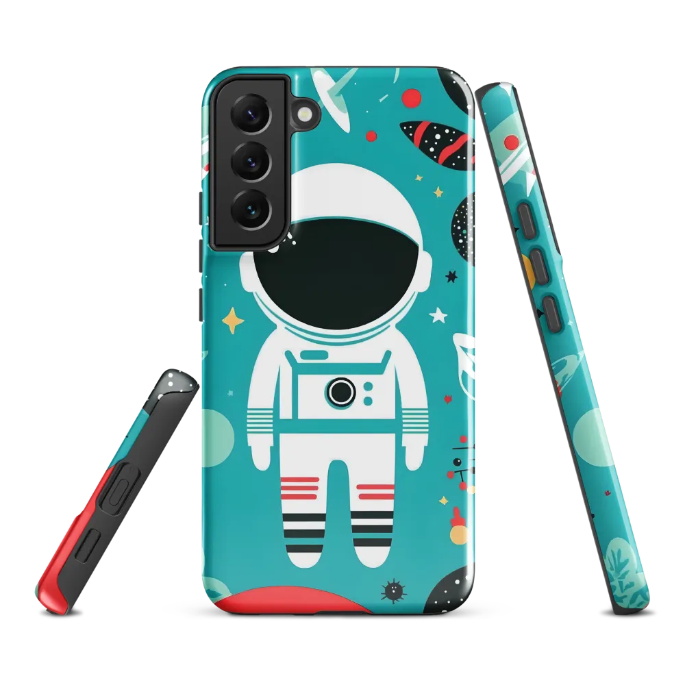 Whimsical Astronaut in Cosmic Wonderland | Phone Case |  S22 Plus | Tough Case | Glossy
