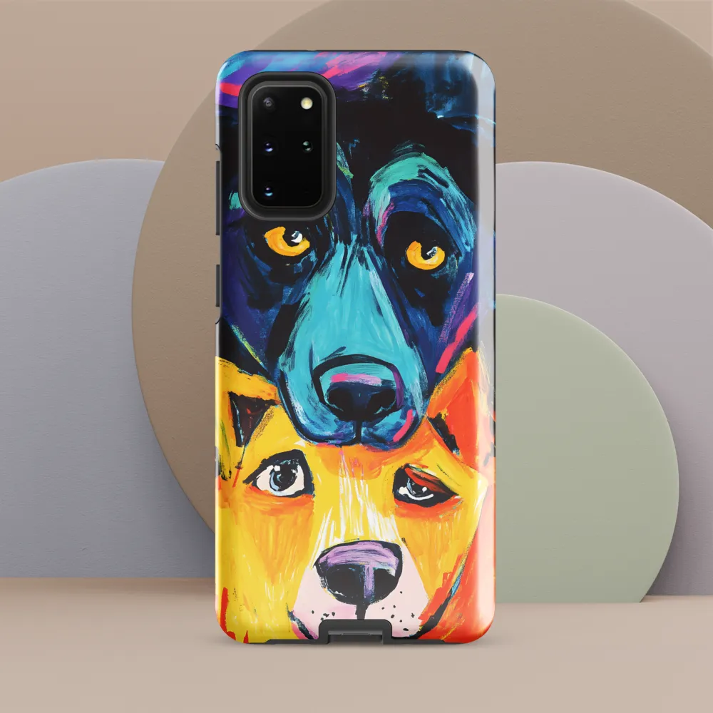 Vibrant Companions: An Expression of Canine Spirit | Phone Case |  S20 Plus | Tough Case | Glossy