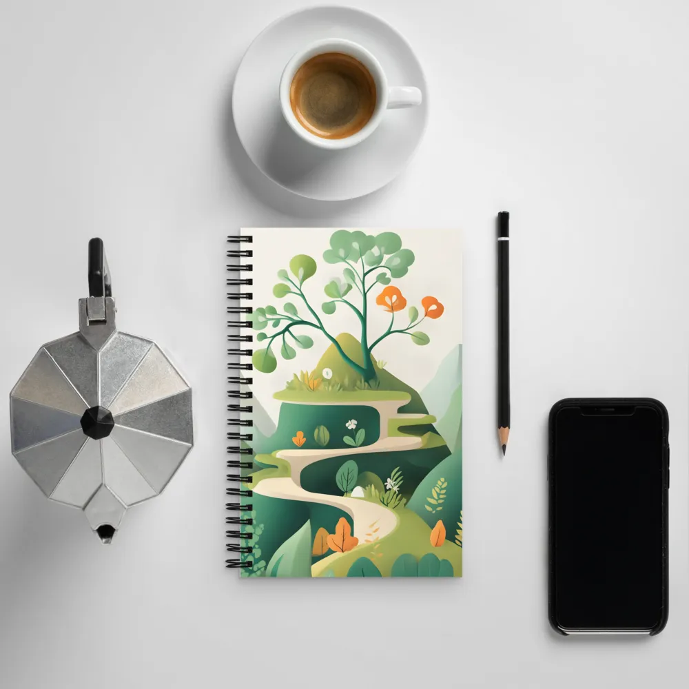 Whimsical Greenery | Spiral Notebook