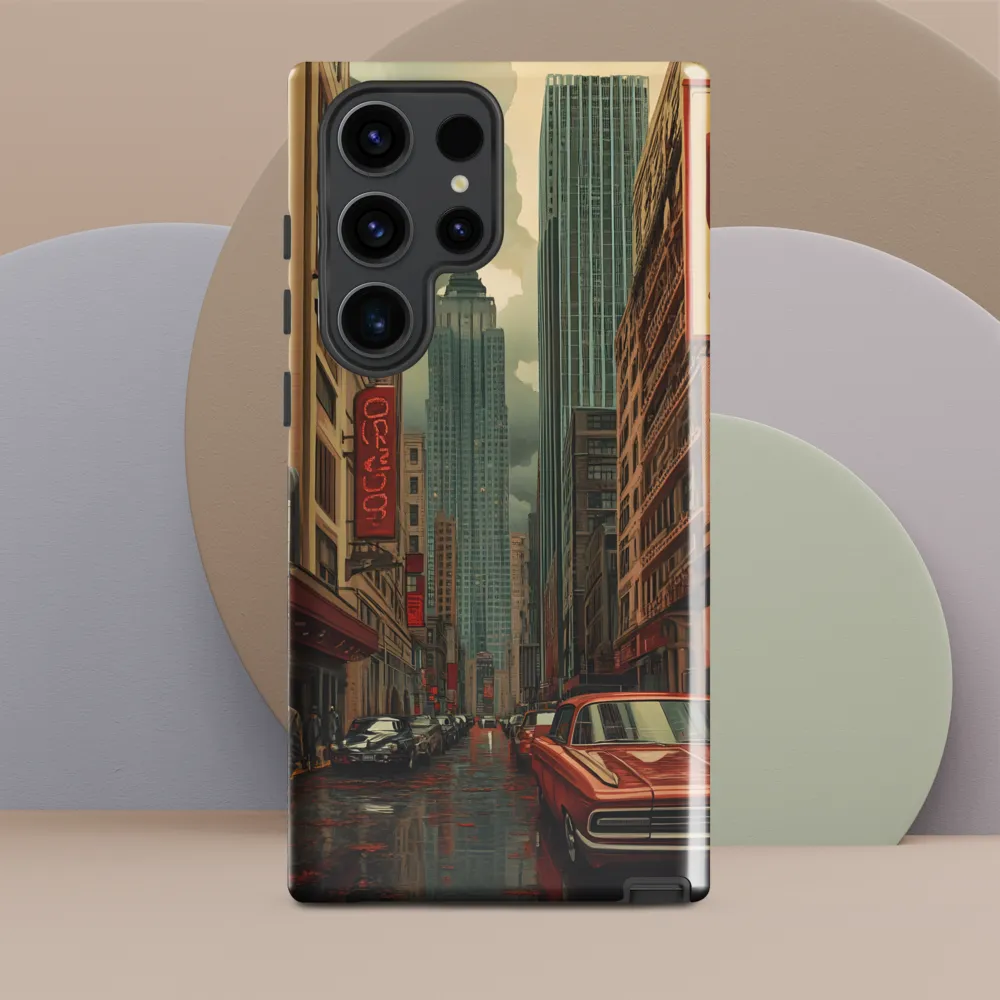 Nostalgic Cityscape: Reflections of a Forgotten Era | Phone Case |  S23 Ultra | Tough Case | Glossy