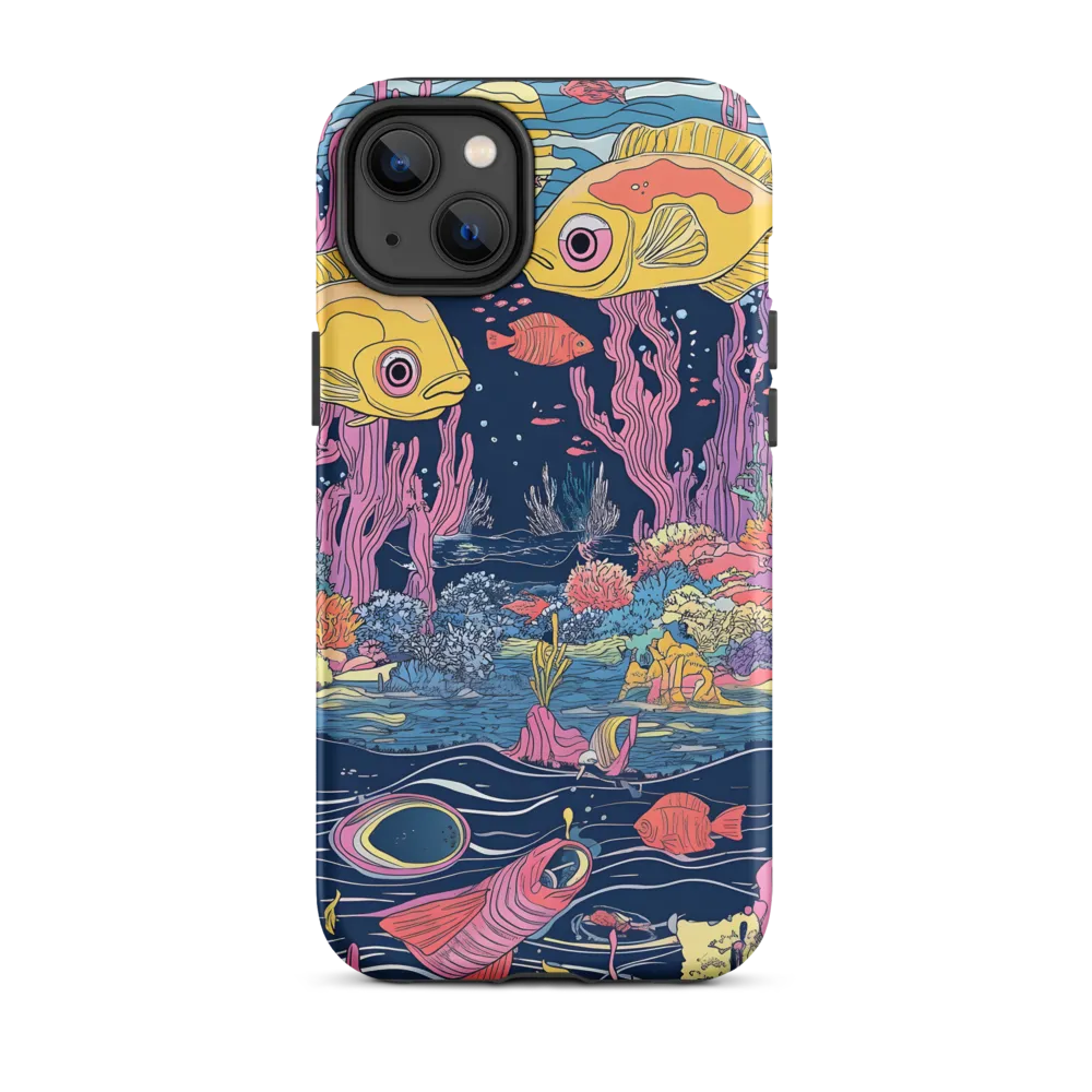 Underwater Dreamscape: A Playful Encounter | Phone Case |  14 Plus | Tough Case | Matte