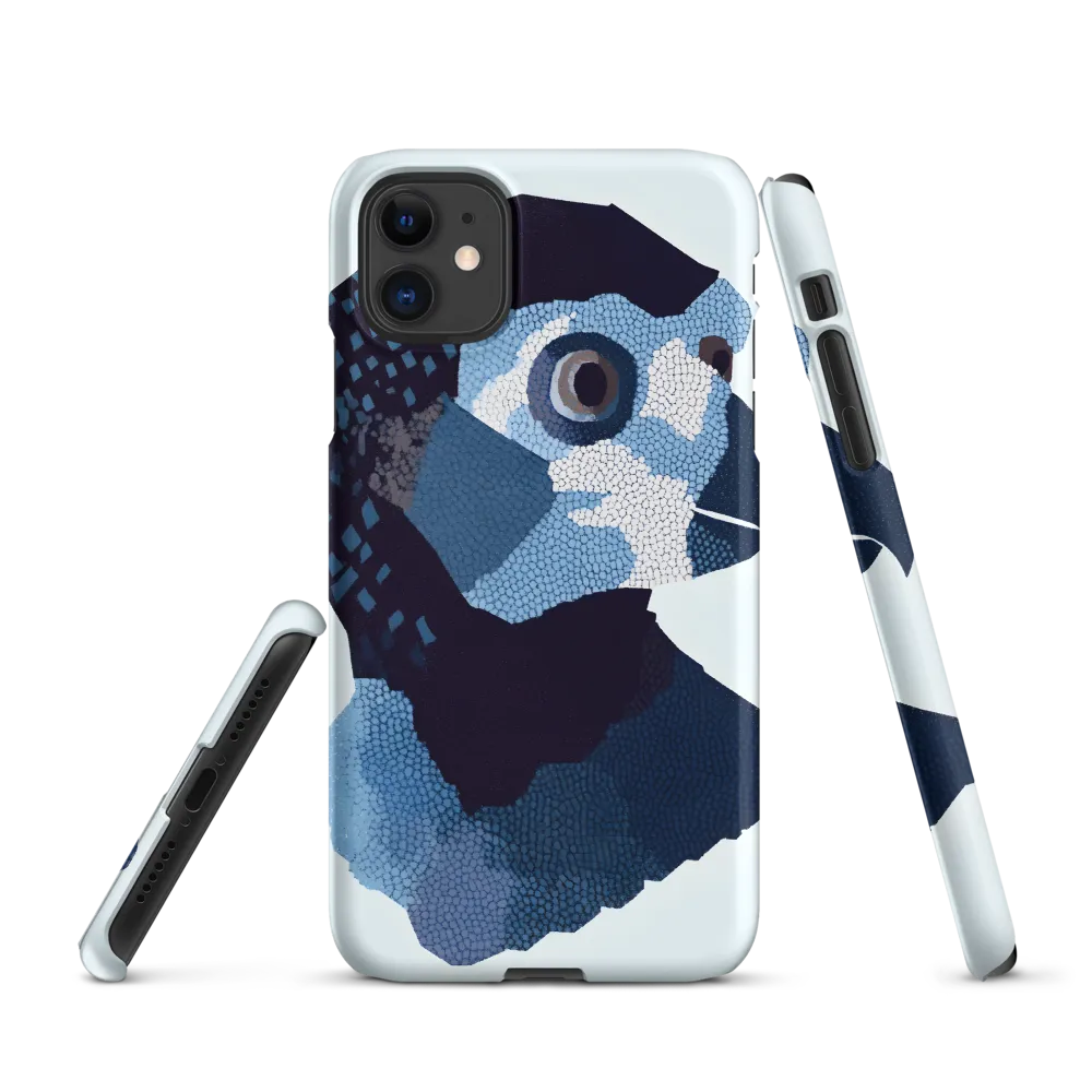 Abstract Avian Portrait in Blue