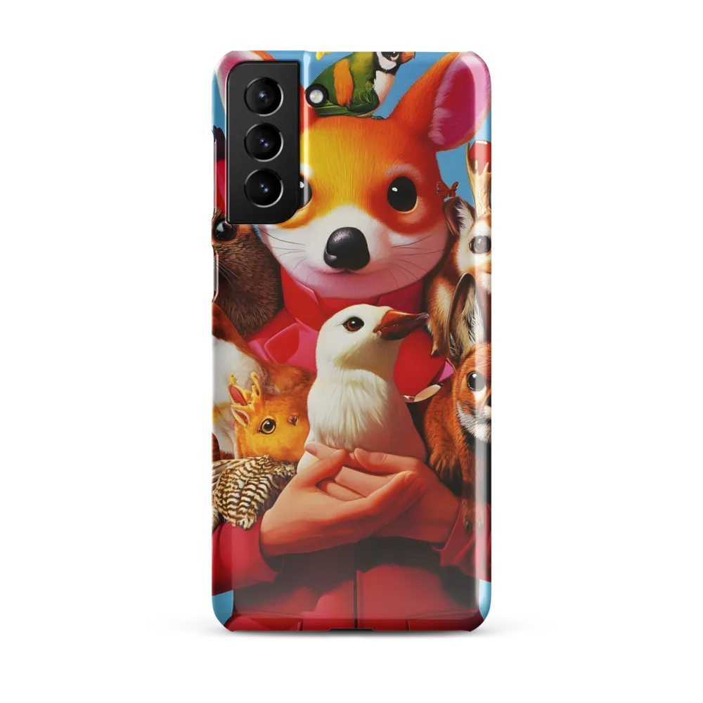 Harmony in Whimsy: A Modern Animal Ensemble | Phone Case |  S21 Plus | Snap Case | Glossy