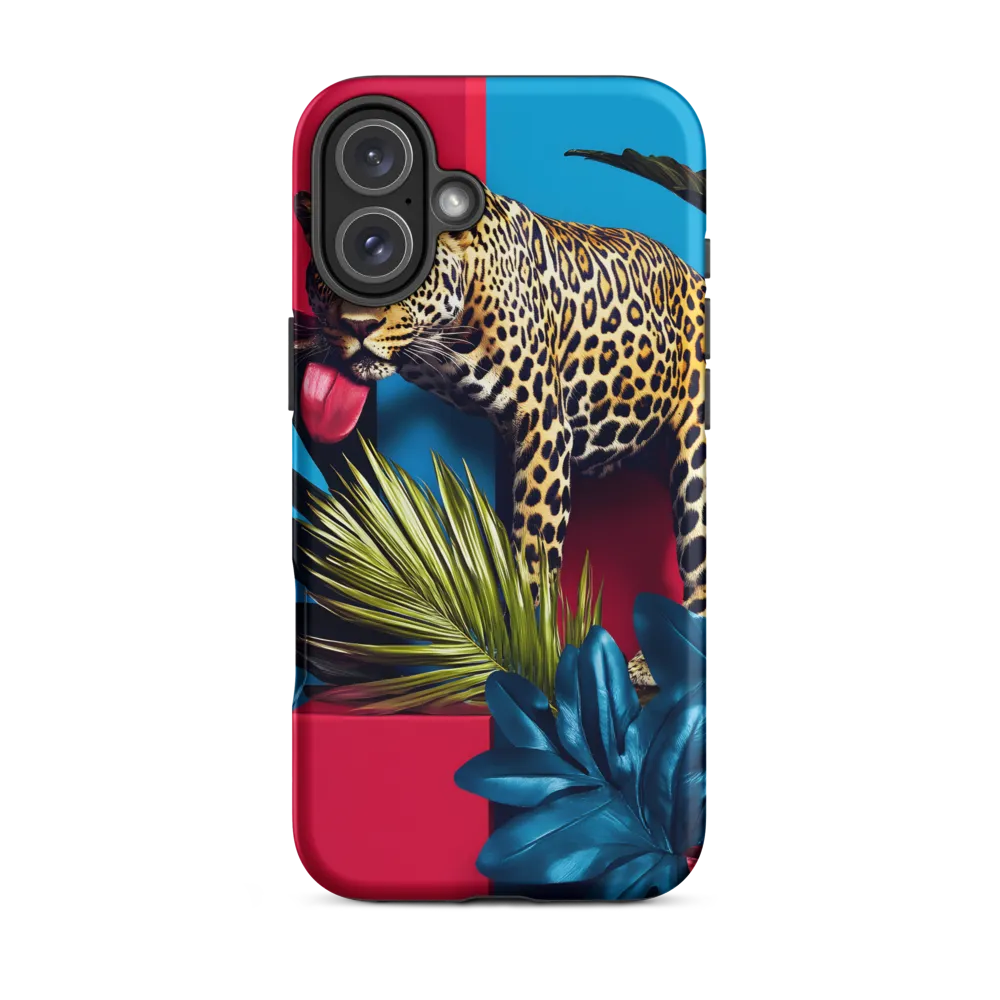 Playful Leopard in Vibrant Paradise