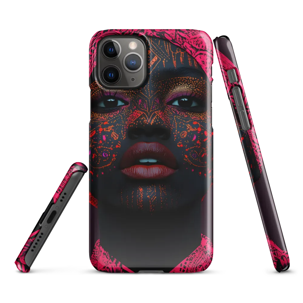 Neon Adornments: A Portrait of Cultural Expression | Phone Case |  11 Pro | Snap Case | Glossy