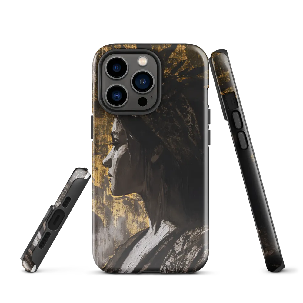 Golden Elegance: A Modern Profile Portrait