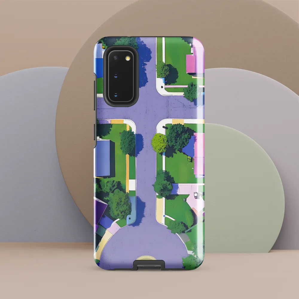 Aerial Harmony: Suburban Crossroads | Phone Case |  S20 | Tough Case | Glossy