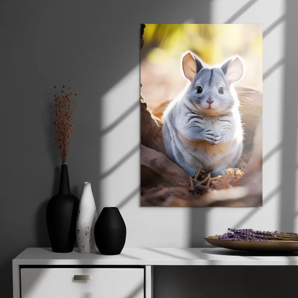 Gentle Whispers of Nature: The Chinchilla | Metal Print | 20″×30″