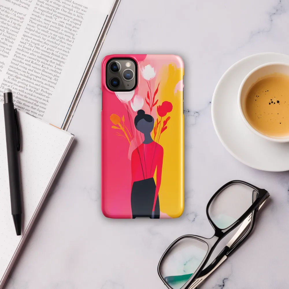 Floral Whimsy: A Modern Embrace | Phone Case |  11 Pro Max | Snap Case | Glossy