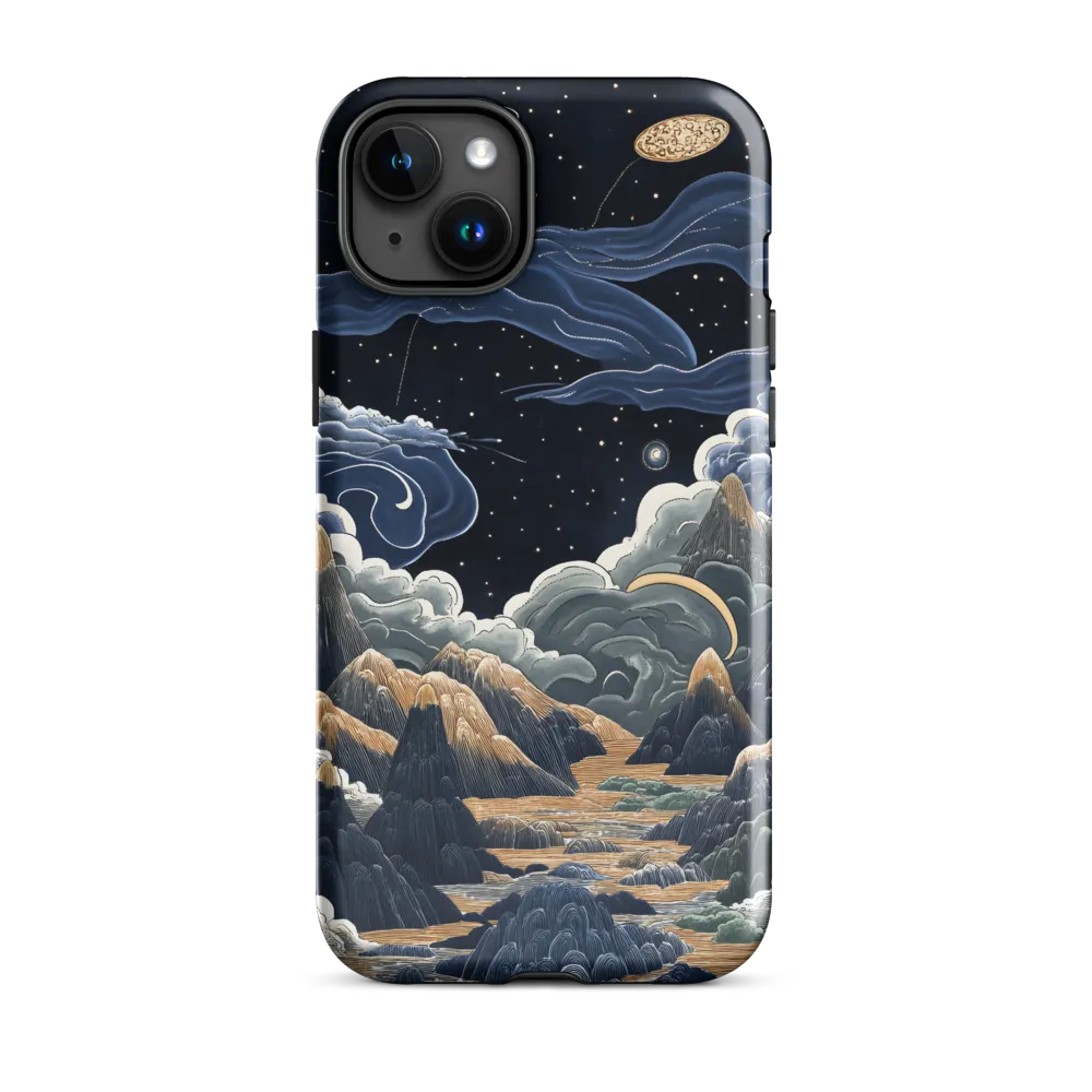 Celestial Harmony: Peaks and Planets | Phone Case |  15 Plus | Tough Case | Glossy