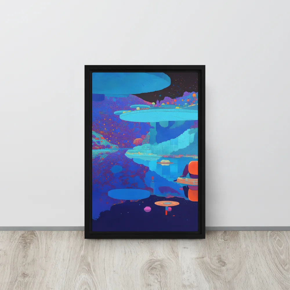 Reflections of Serenity | Canvas with Black Frame | 12″×18″