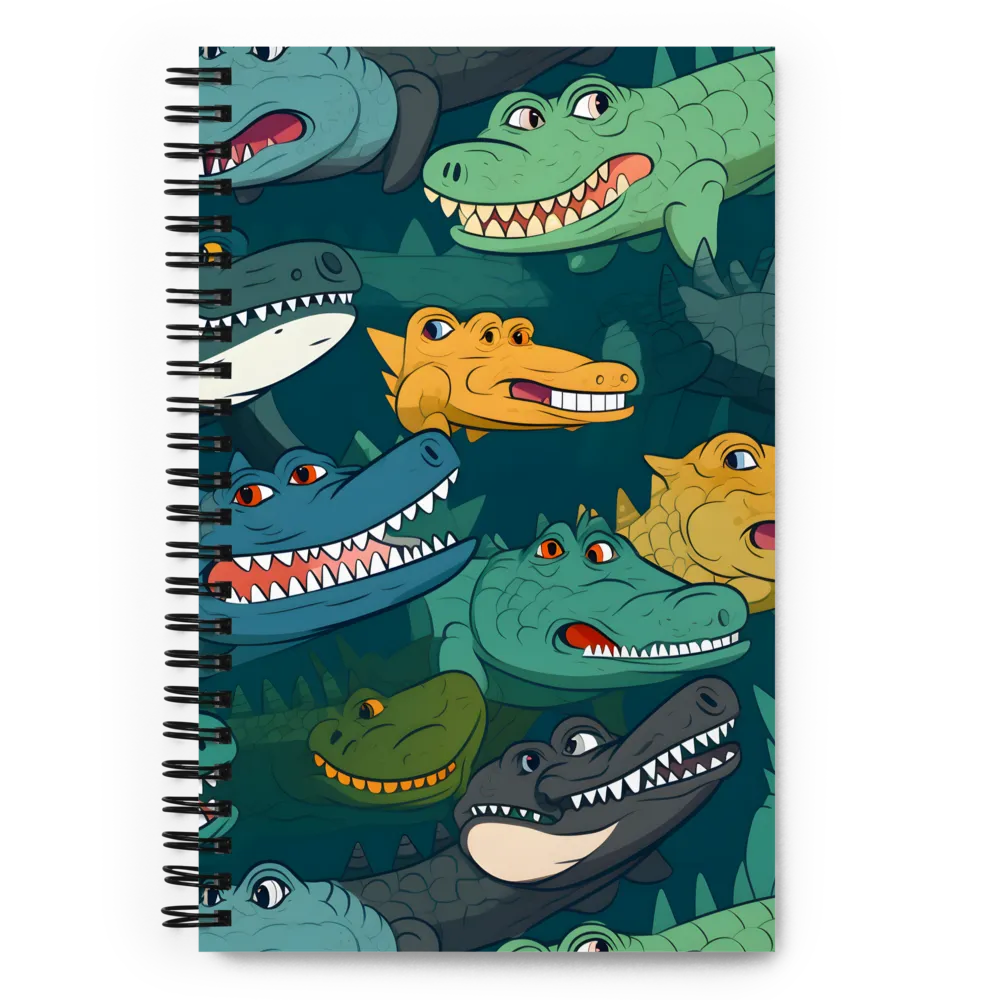 Cheerful Crocodilian Parade | Spiral Notebook