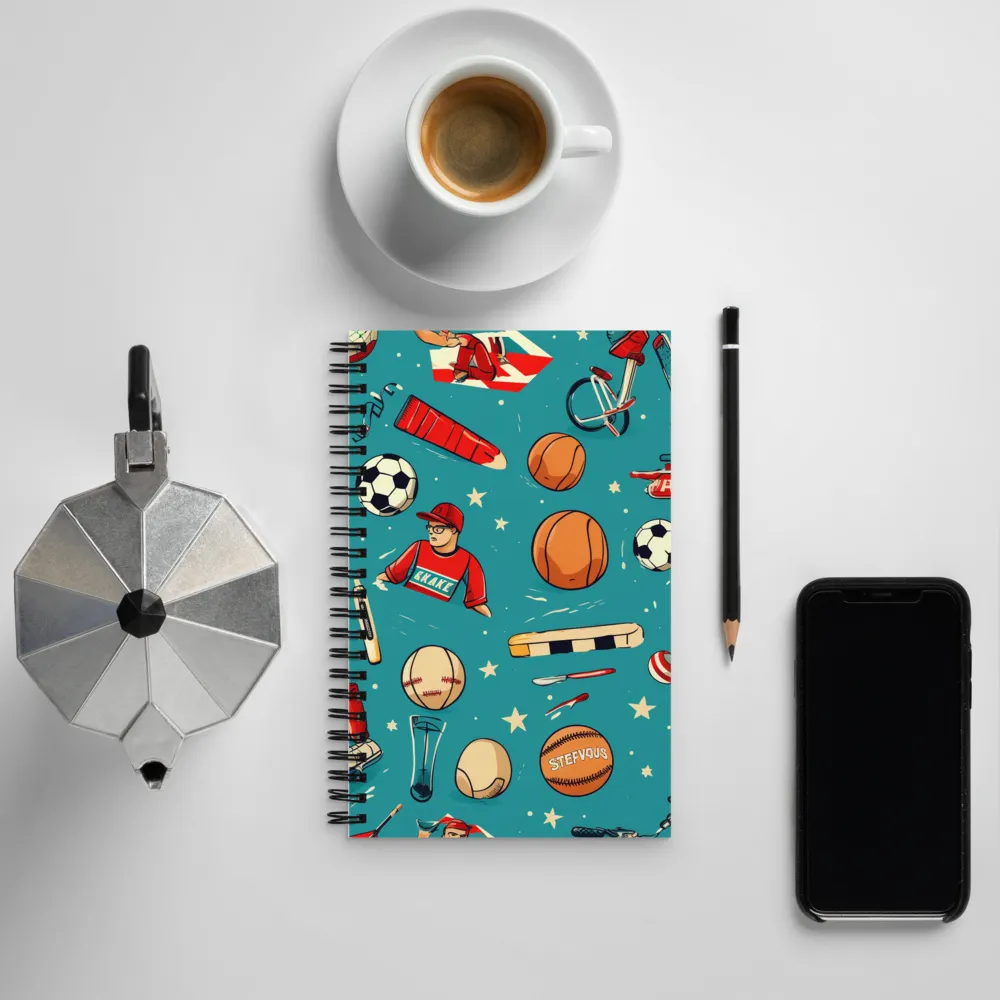 Playful Sports Medley | Spiral Notebook