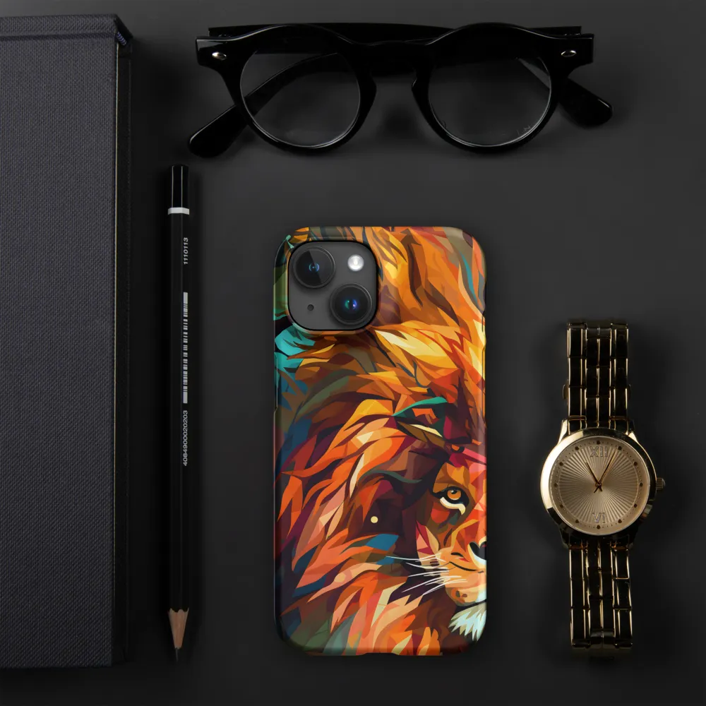 Majestic Gaze: The Polygonal Lion