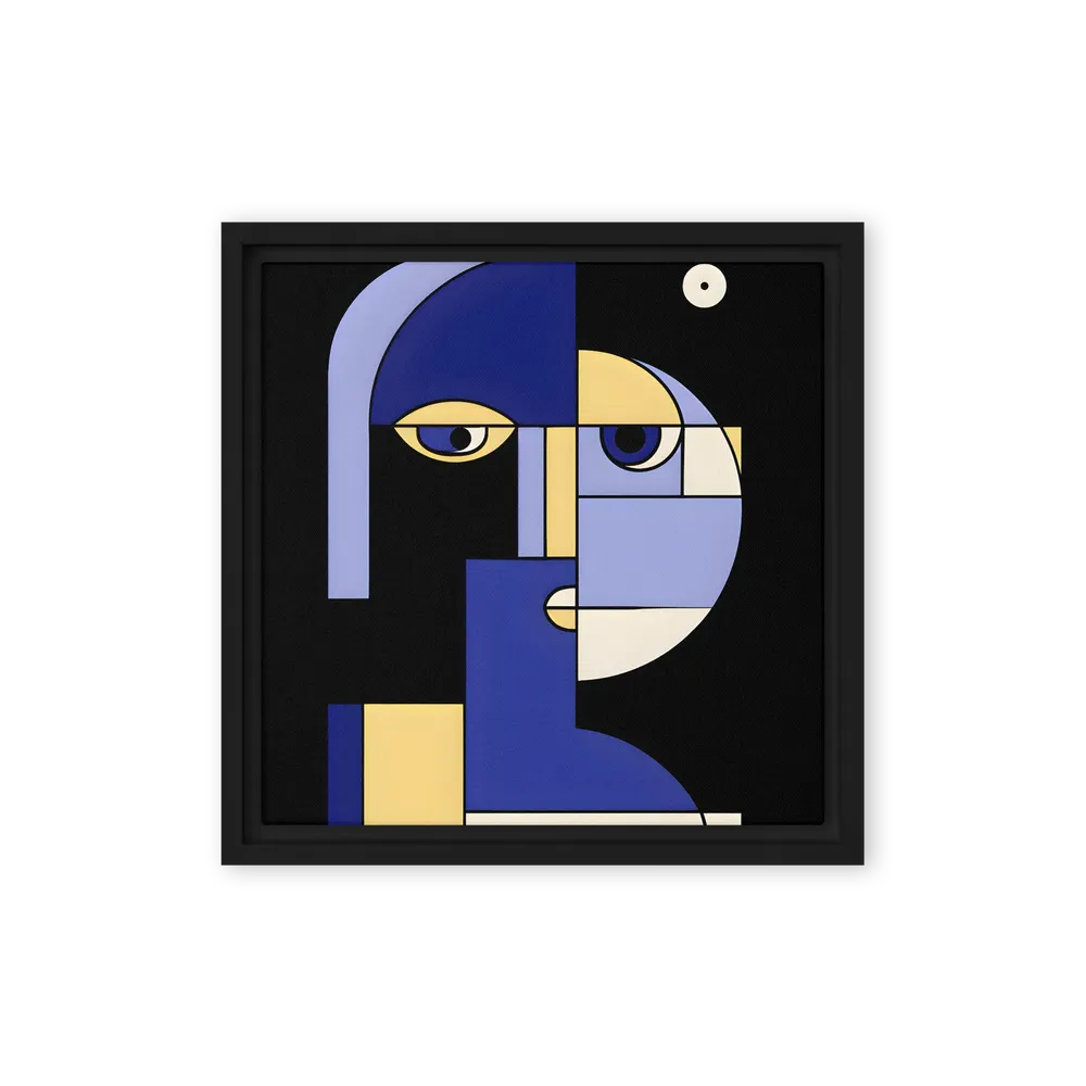 Geometric Portrait 
 Canvas with Black Frame | 12″x 12″