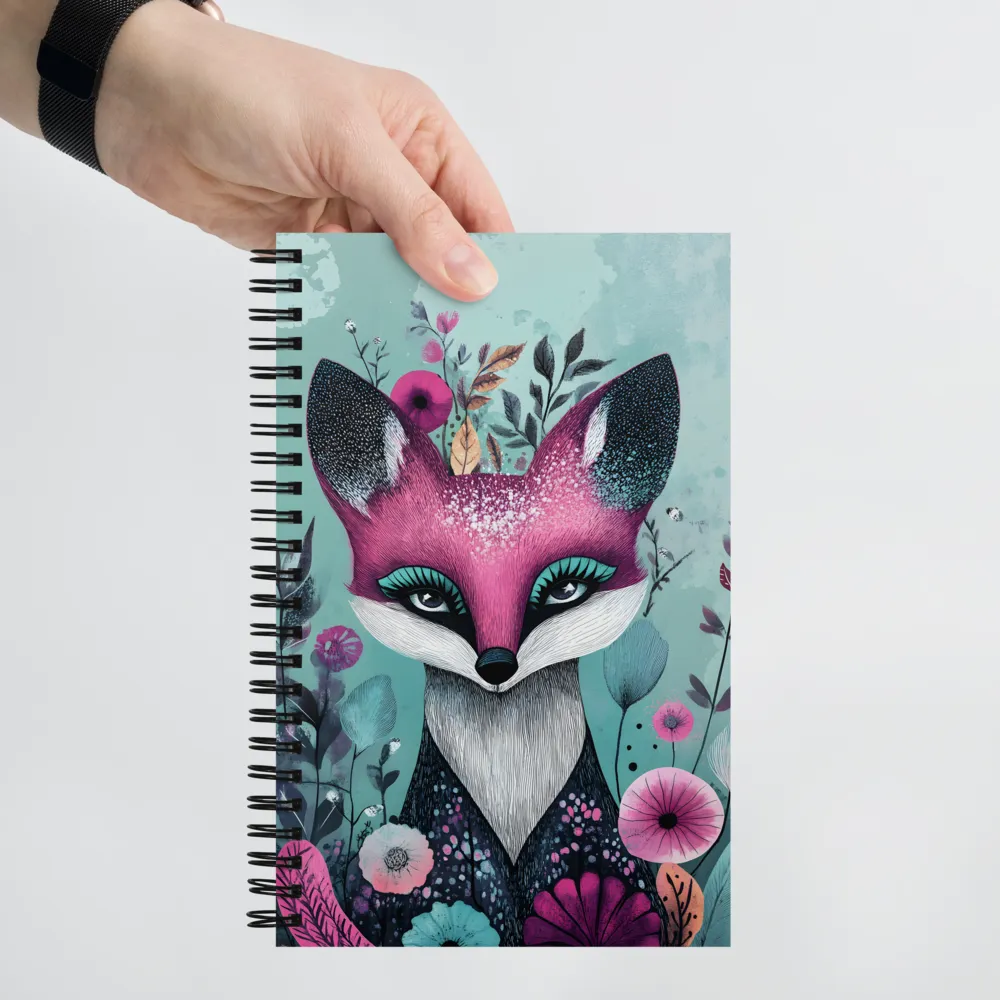 Whimsical Fox Among Blossoms | Spiral Notebook